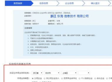 公司名称核名
