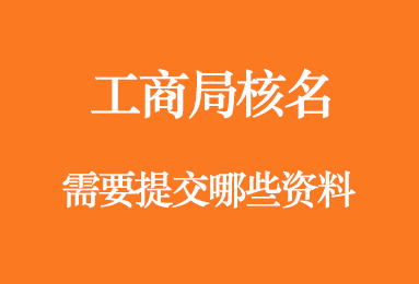 工商局核名需要提交哪些资料