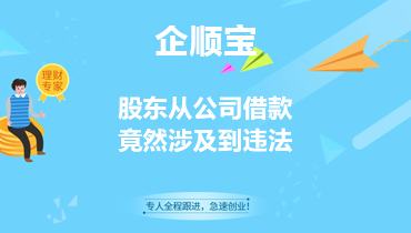 股东从公司借款，竟然涉及到违法