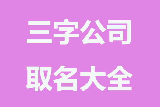 100个三个字公司名字