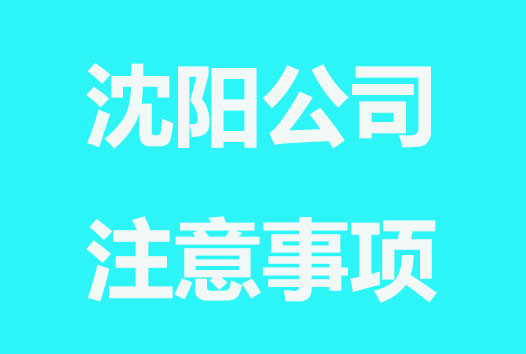 沈阳注册公司要注意的几个事项