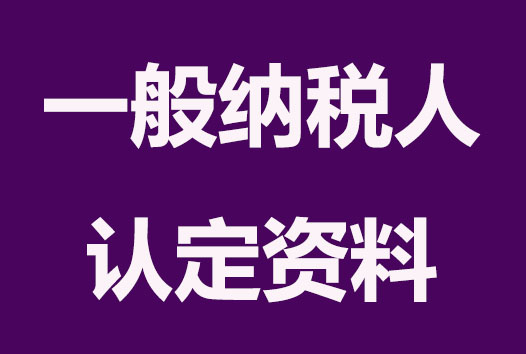 一般纳税人认定需要哪些材料