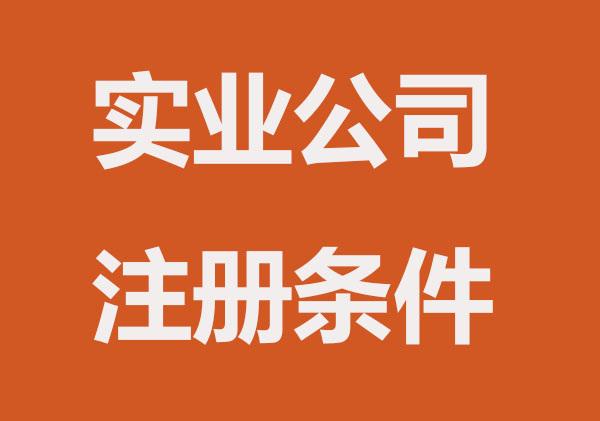 什么是实业公司？需要满足的条件