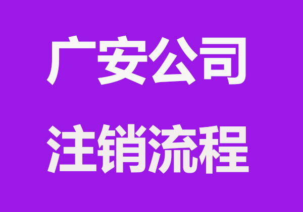 广安公司注销的标准流程