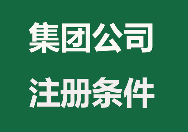 申请注册集团公司要满足的条件