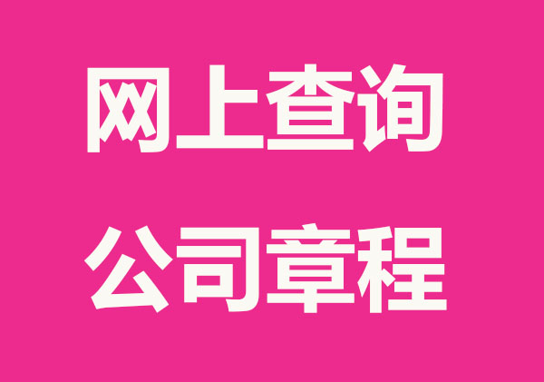 如何网上查询公司章程,网上查询平台