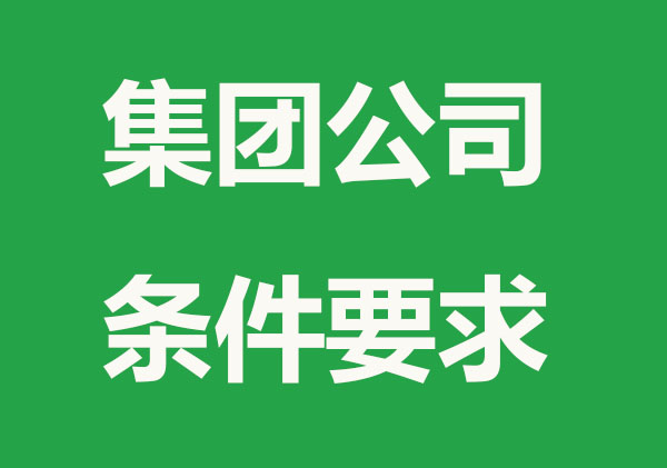 最新，集团公司成立条件要求