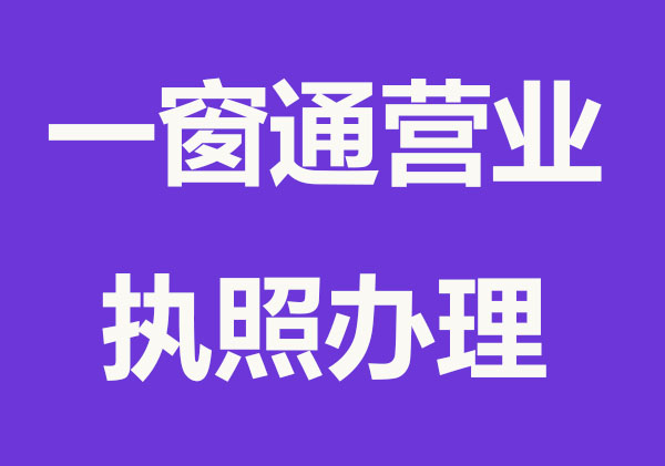 一窗通办理营业执照流程