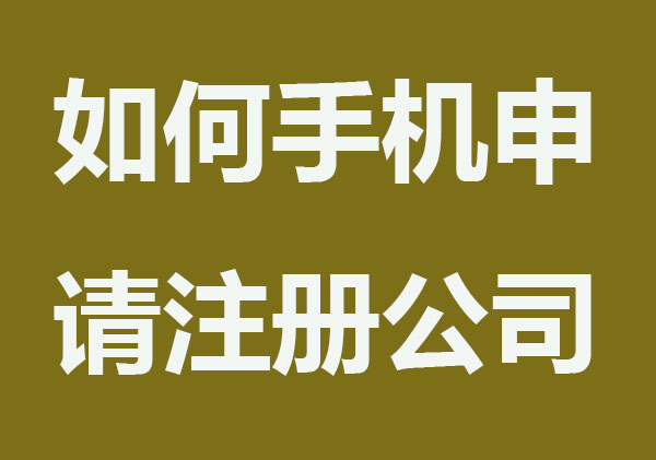 如何在手机上申请注册公司