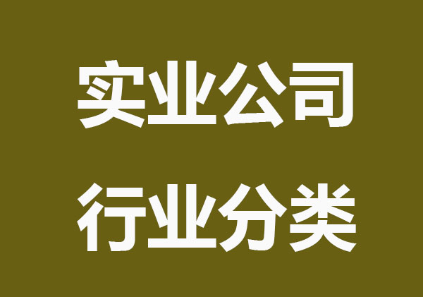 哪些公司是实业公司？经营范围有哪些