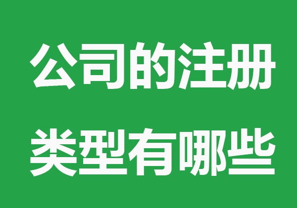 公司的注册类型都有哪些