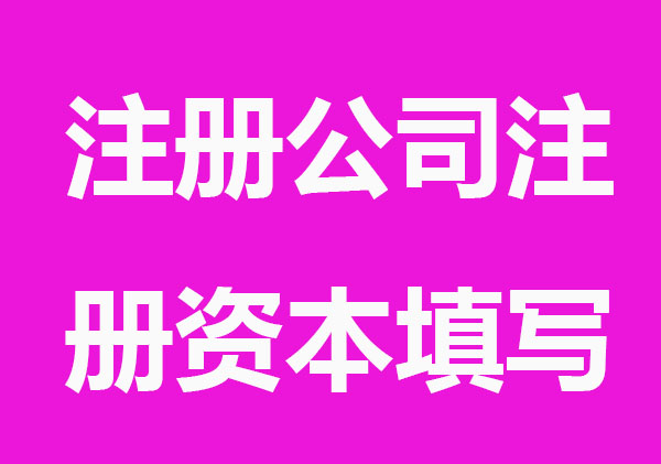 注册公司注册资本填写规定
