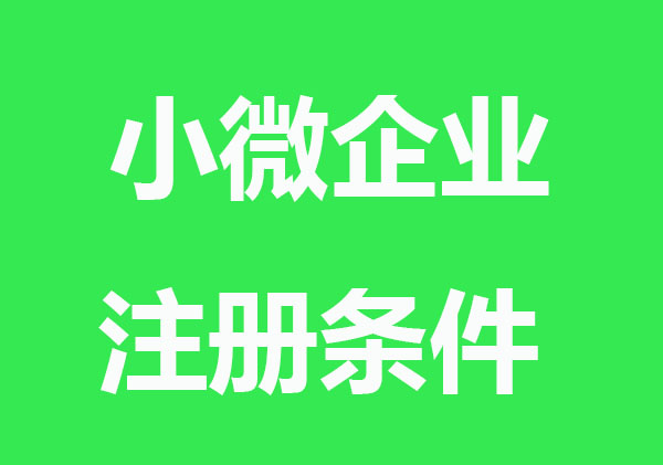 小微企业注册条件