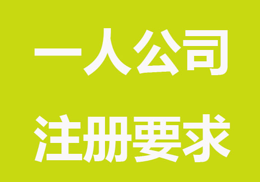 一人有限公司注册要求及注意事项