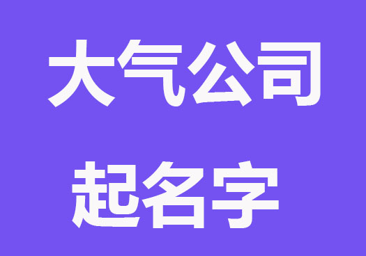 顺口大气公司起名字大全