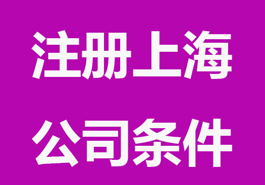 注册上海公司的最低条件