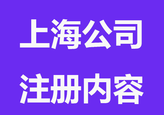 上海公司注册要办理哪些事项