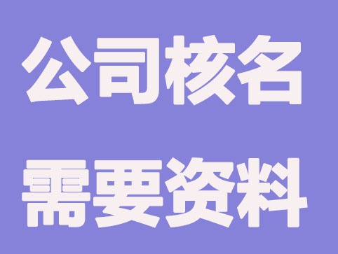 公司核名需要什么资料