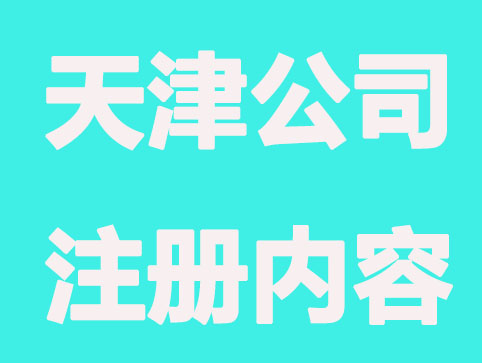 天津公司注册的内容有哪些？