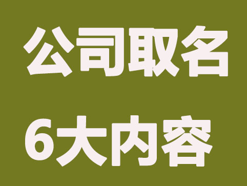 公司取名6大的内容