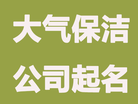 大气的保洁公司起名