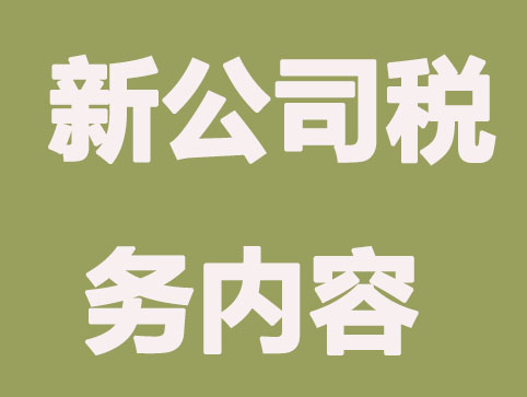 新注册公司税务登记的内容有哪些？