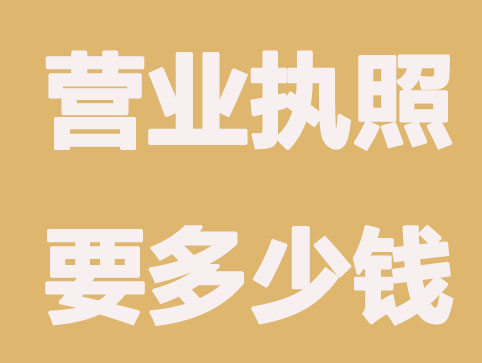 在广州营业执照要多少钱能办下来？