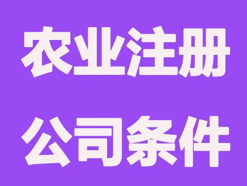 西安农业注册公司条件