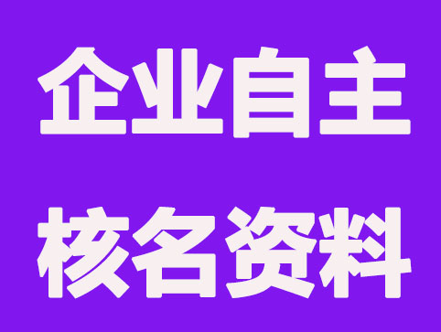 企业自主申请公司名称要哪些文件