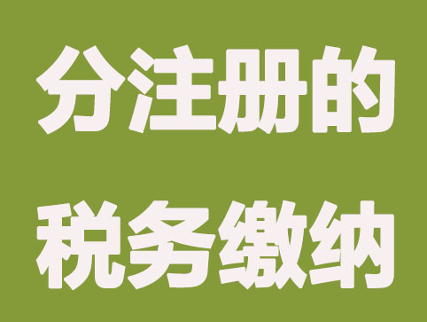 无锡公司分注册税务怎么缴纳