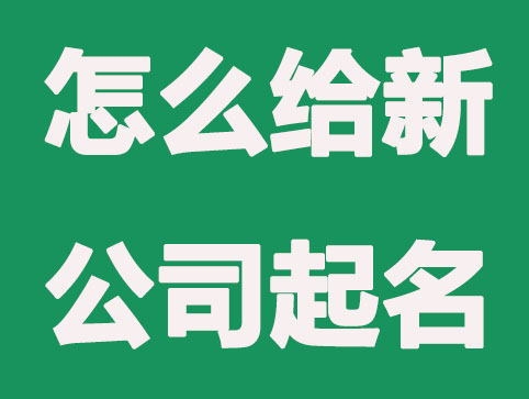 怎么给新公司起名？