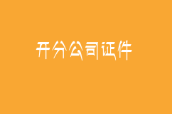 开分公司在工商局需要什么证件