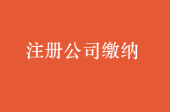 注册公司需要缴纳的八项税