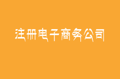 注册公司 注册电子商务公司的流程