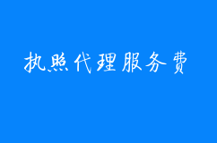 执照代理服务费计入什么科目？