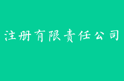 注册有限责任公司的条件