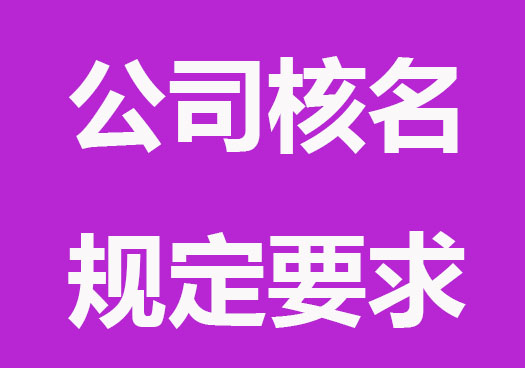 上海公司核名规定要求